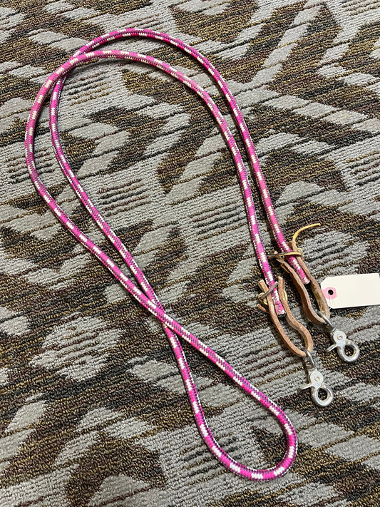 Thin Pink Weaver Reins
