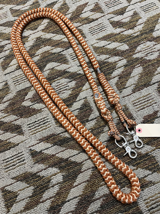 Orange Striped Loop Reins