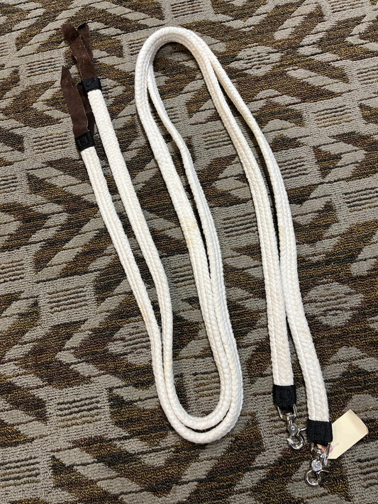 White Cotton Split Reins