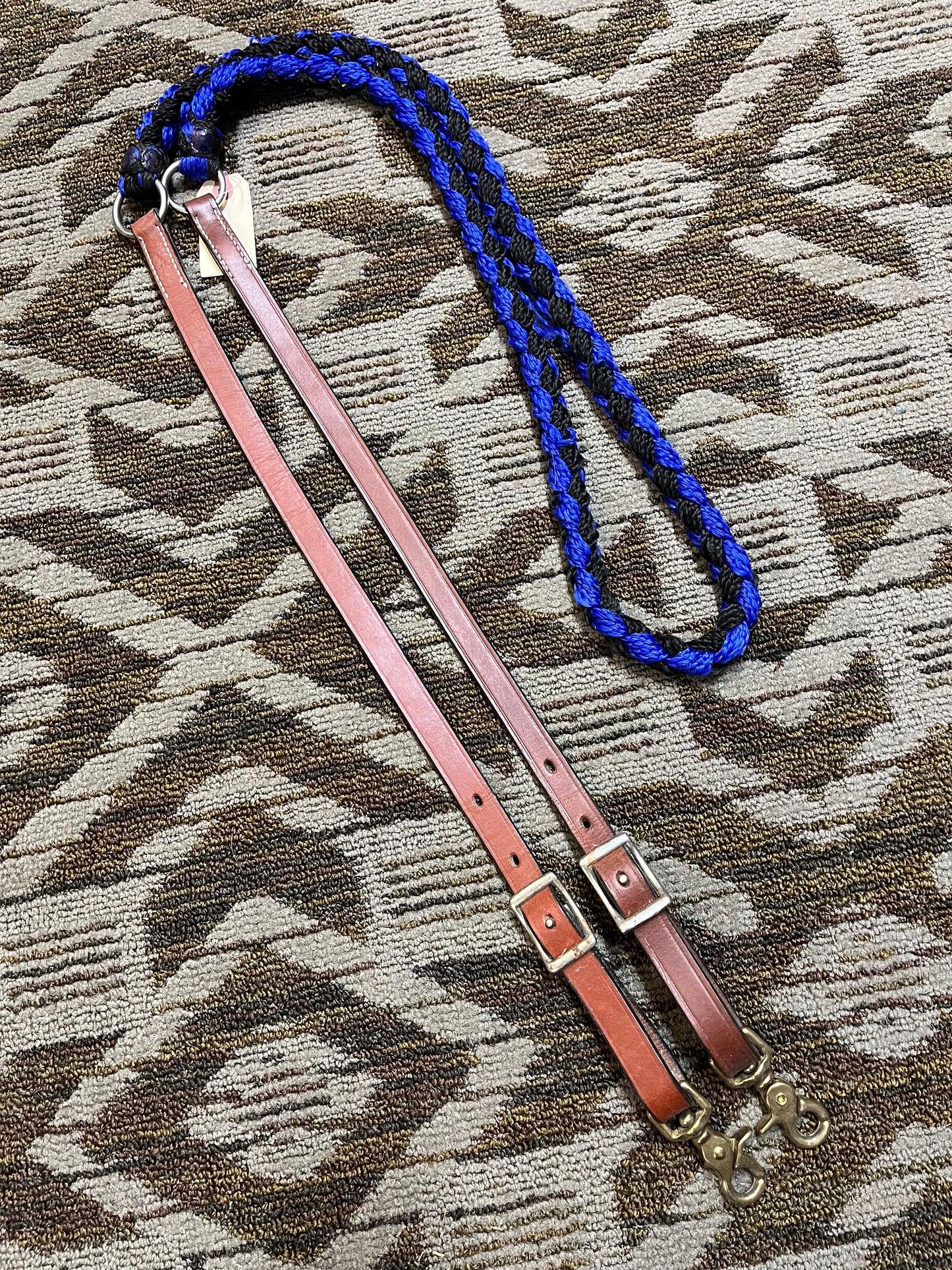 Nylon Braided Leather End Loop Reins
