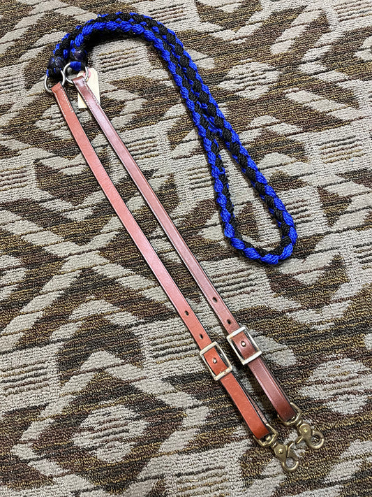 Nylon Braided Leather End Loop Reins
