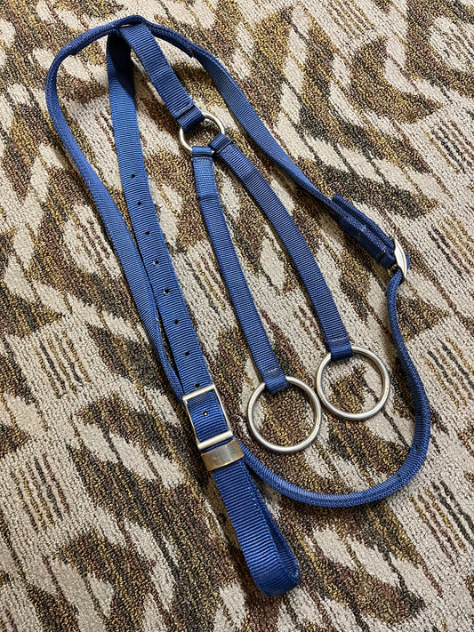 BMB Blue Nylon Running Martingale