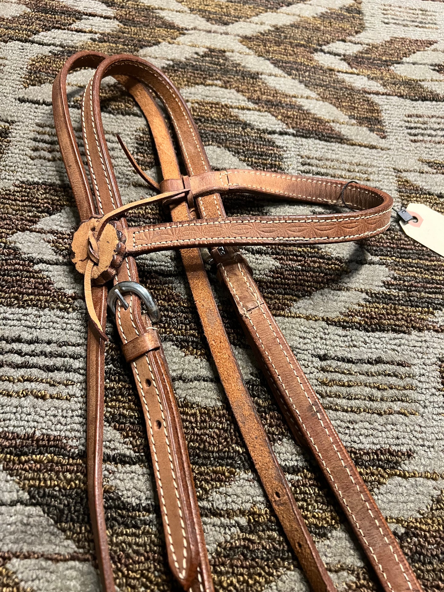 Tooled Light Oil Headstall