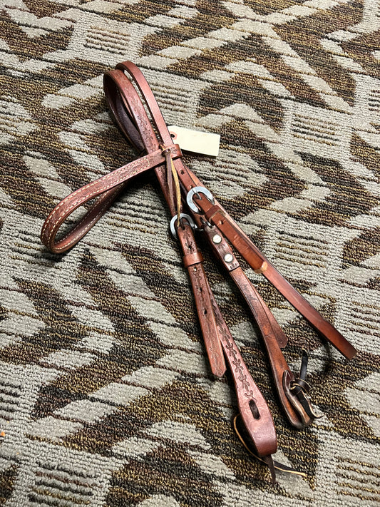 Weaver Barbedwire Tooled Headstall