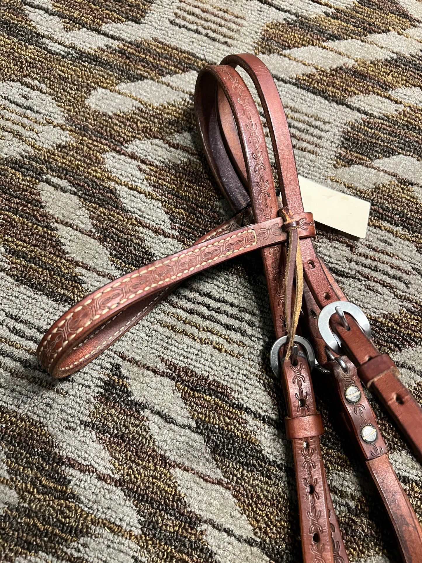 Weaver Barbedwire Tooled Headstall