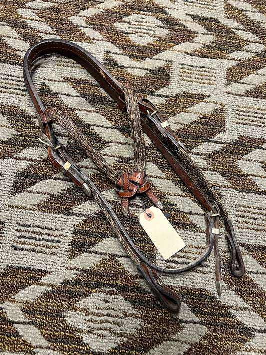 Horsehair Silver Futurity Knot Headstall