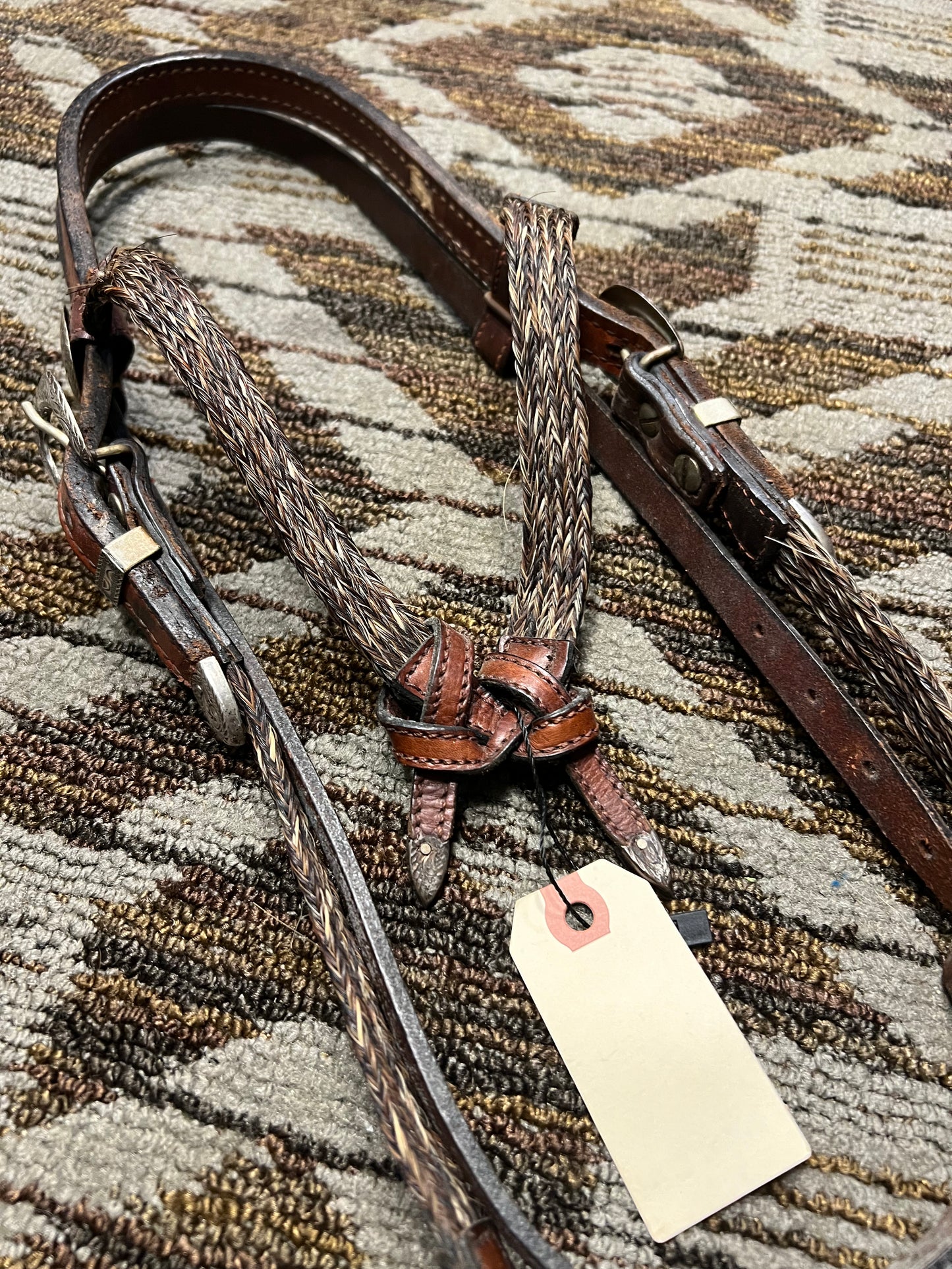 Horsehair Silver Futurity Knot Headstall