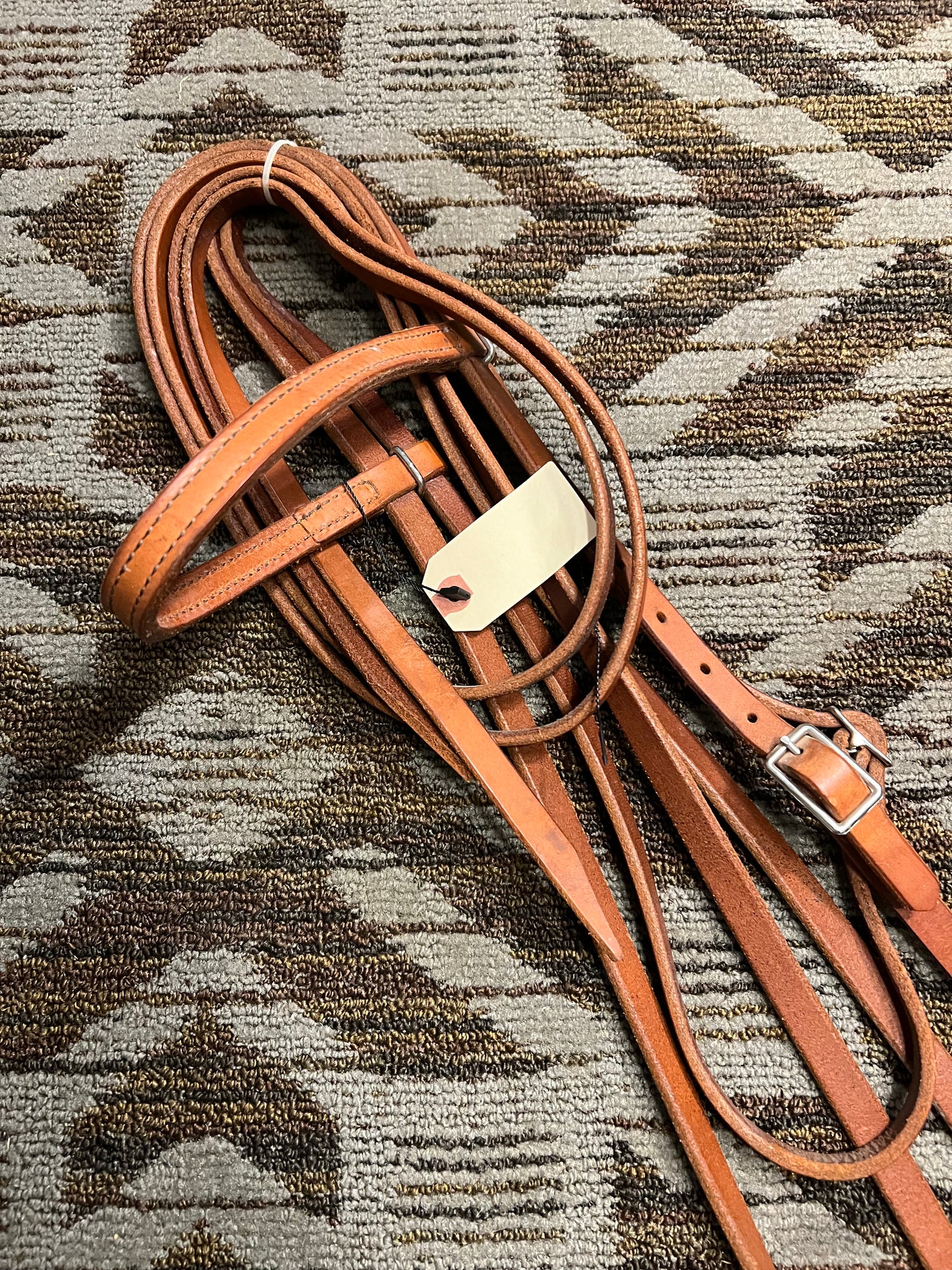 Leather Draft Headstall w/ Matching Reins