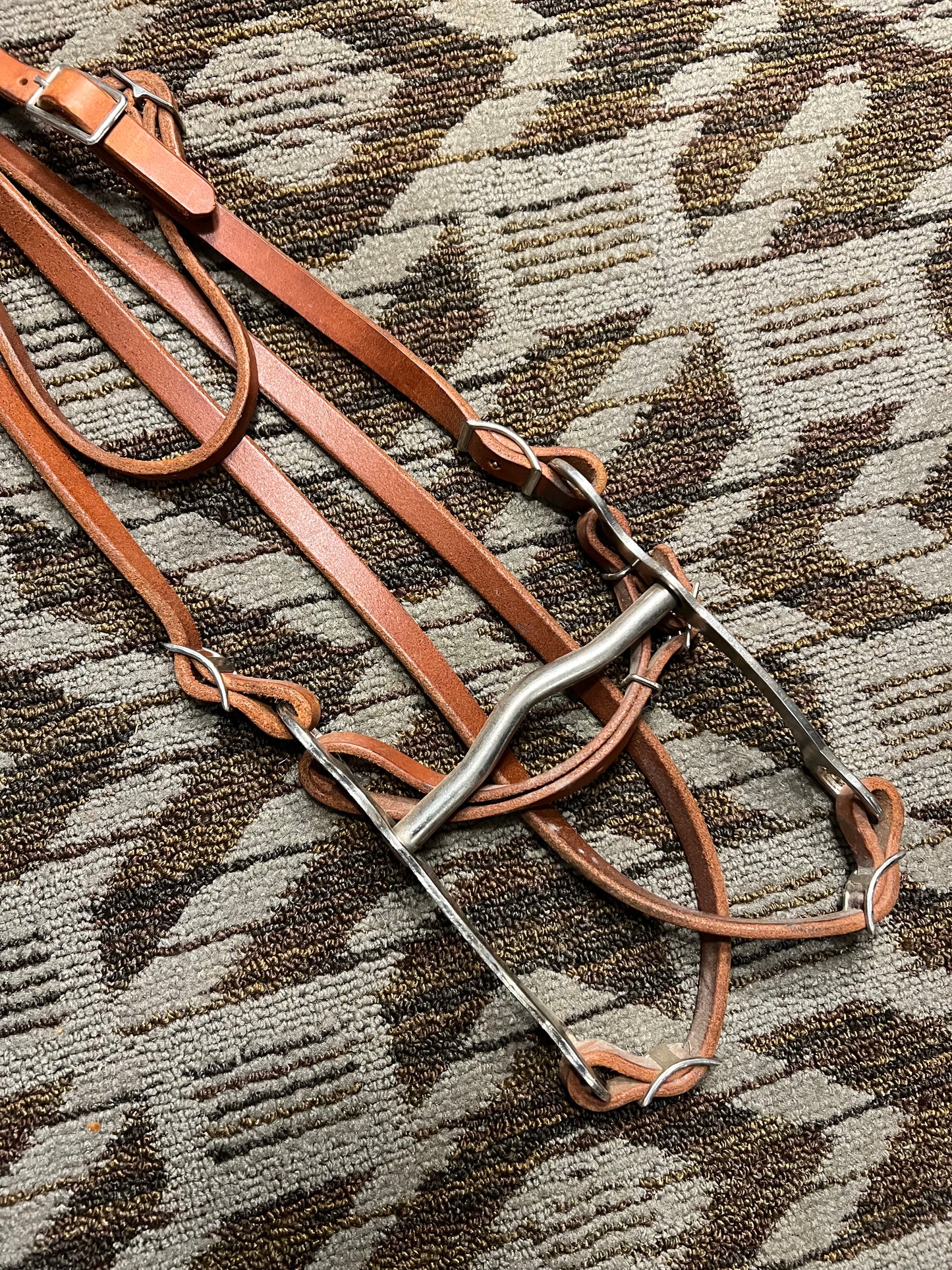 Leather Draft Headstall w/ Matching Reins