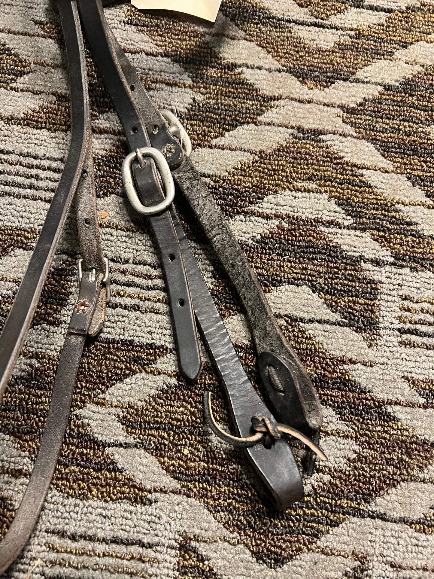 Black Leather Headstall