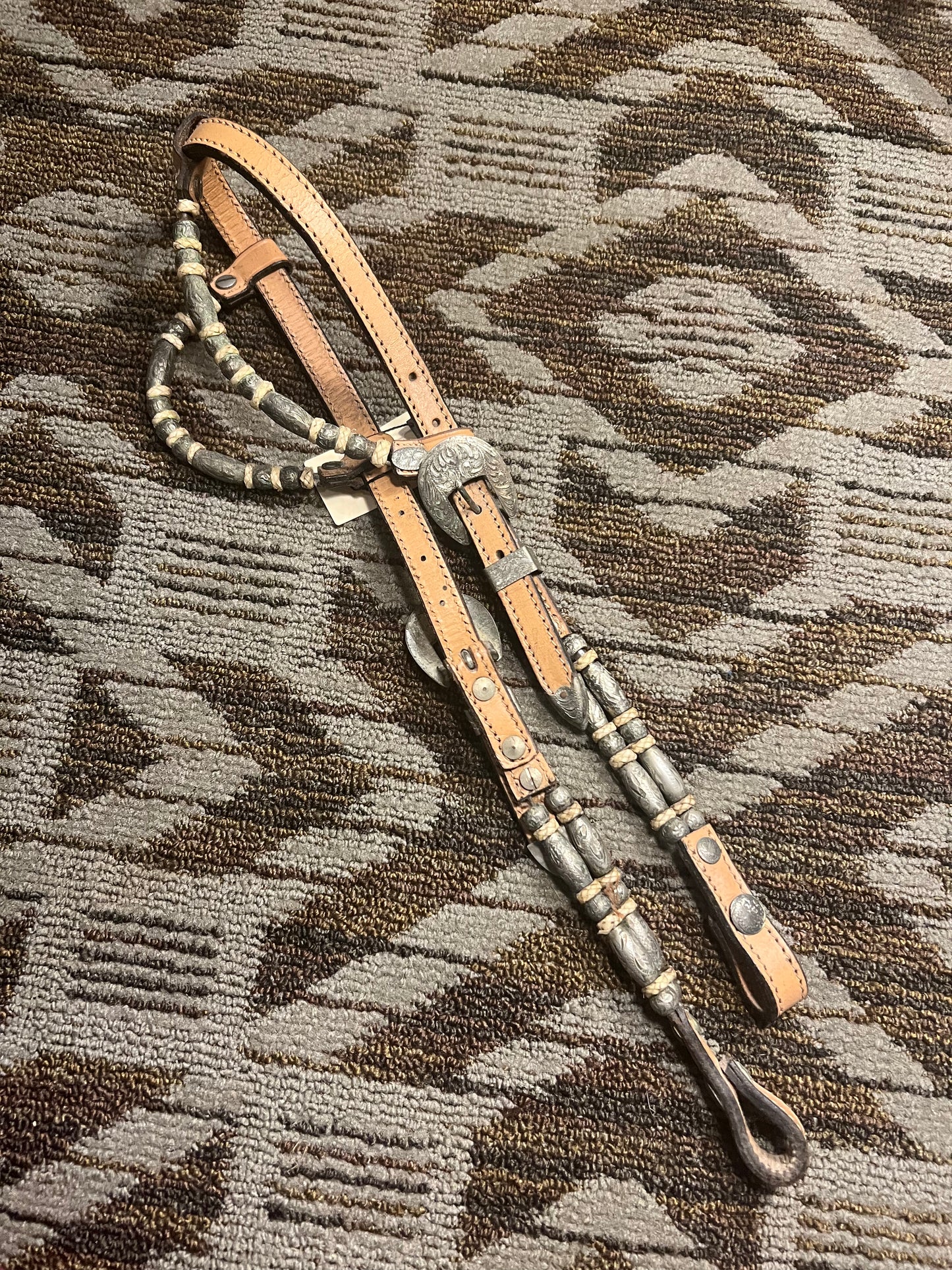 Silver Light Oil Double Ear Headstall