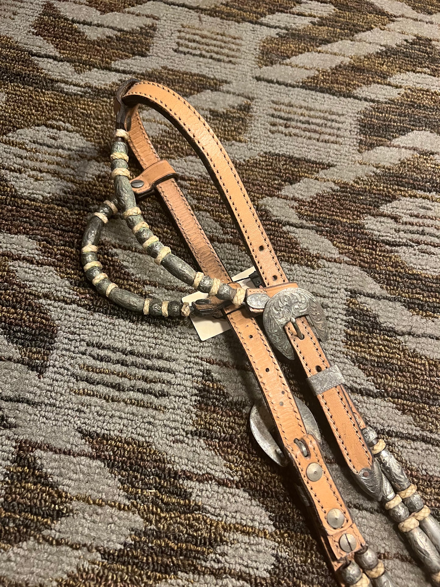 Silver Light Oil Double Ear Headstall