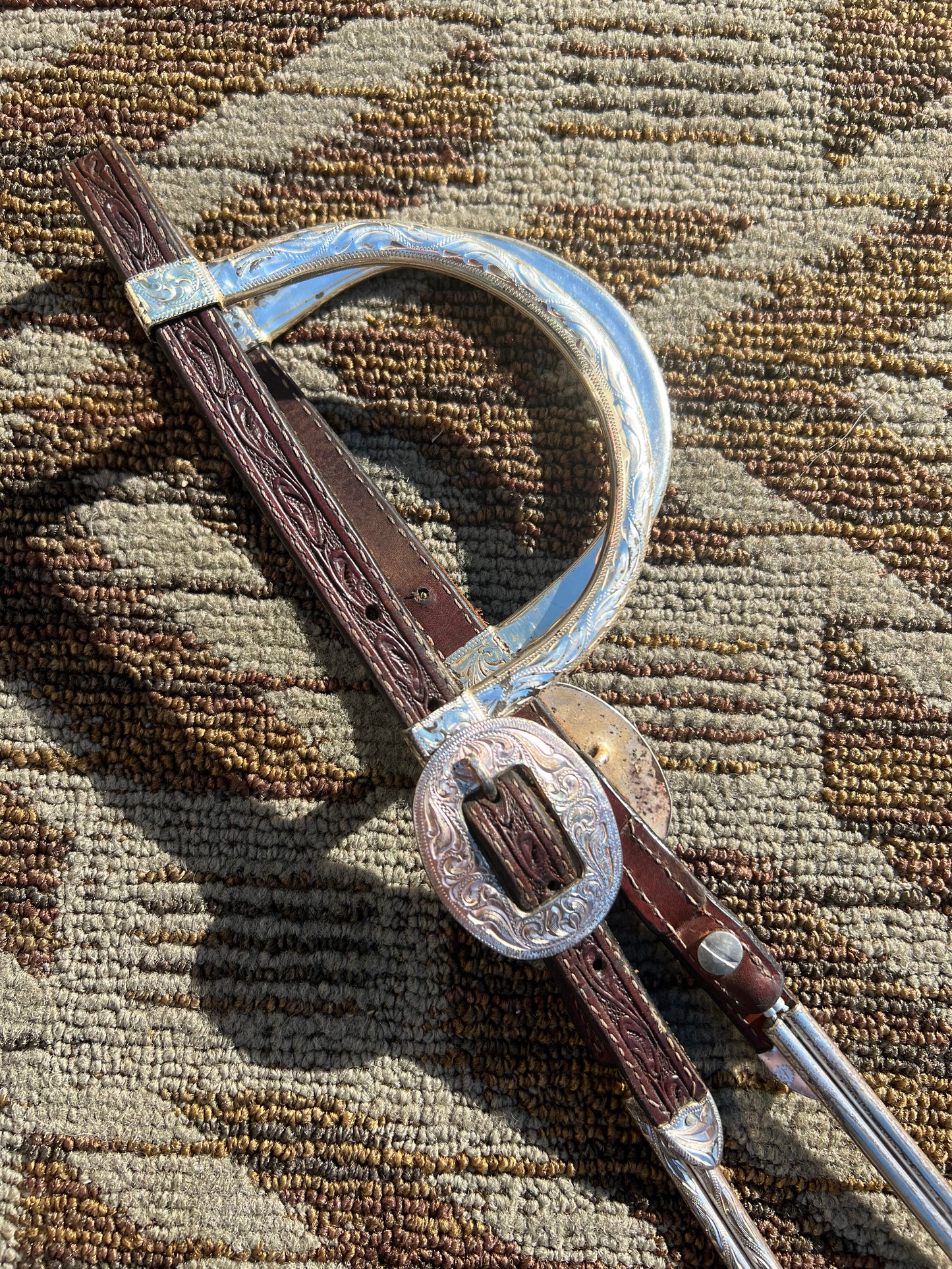 Silver Double Ear Headstall