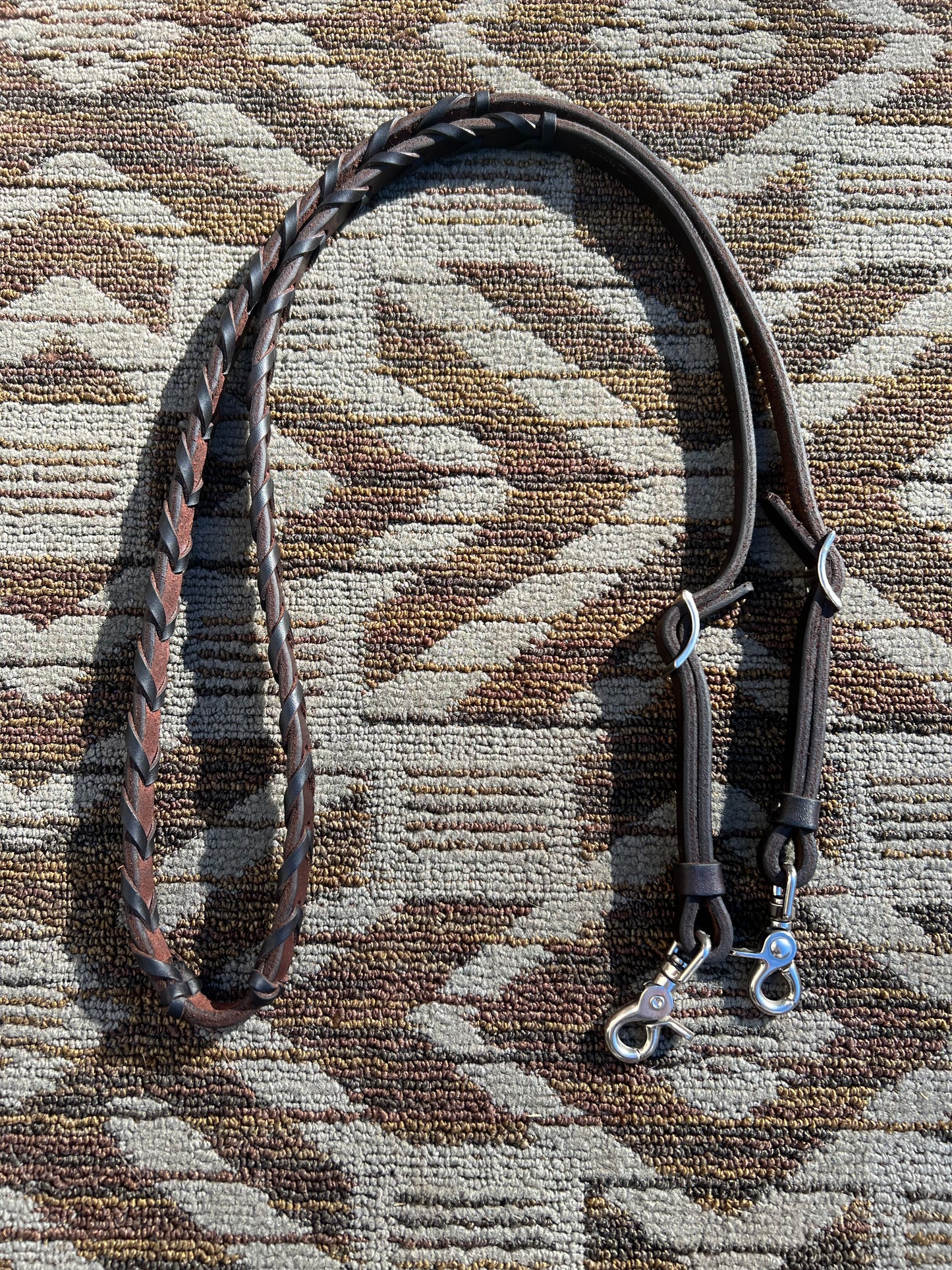 SmartPak Leather Laced Barrel Reins