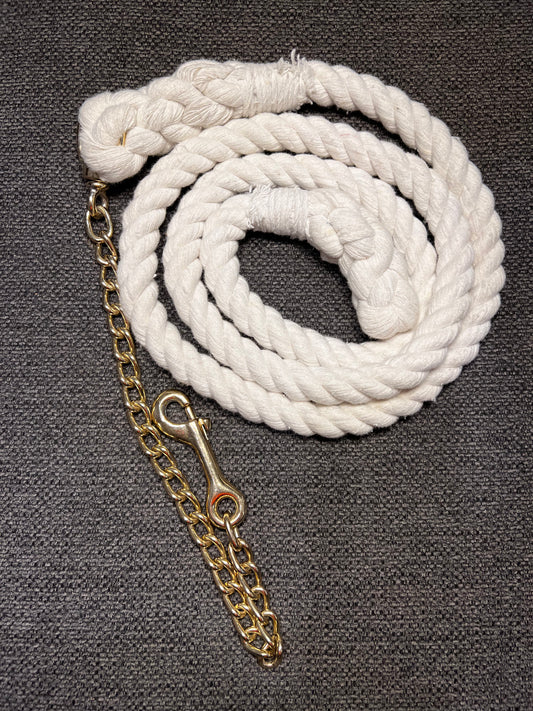 7ft Cotton Lead Rope with Chain