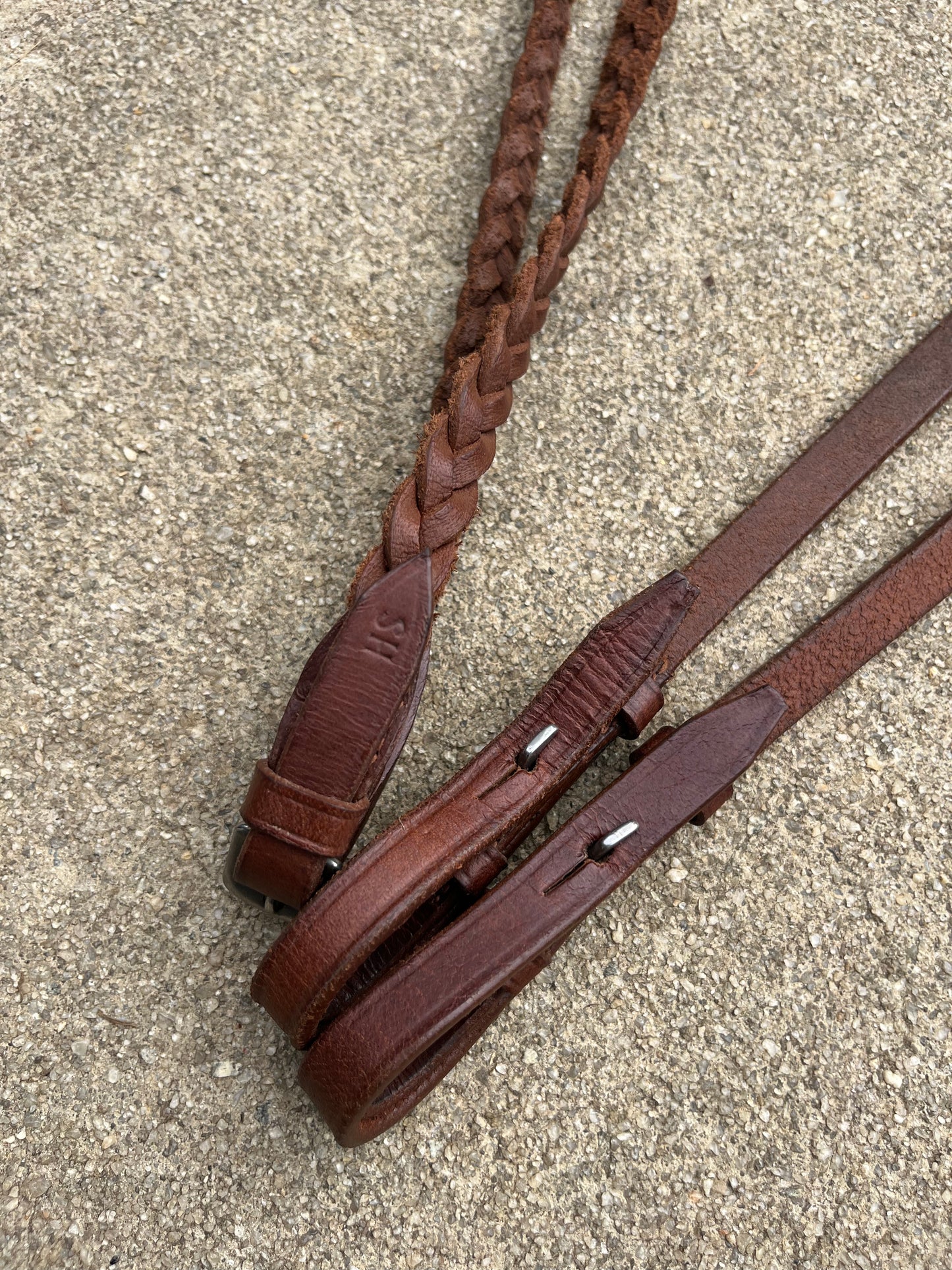 Chestnut Braided Reins