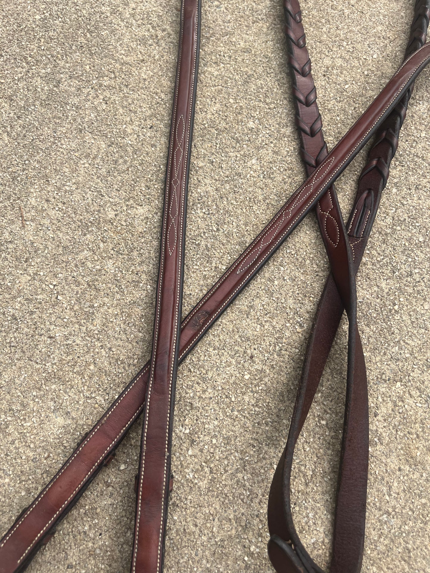 Fancy Stitched Laced Reins