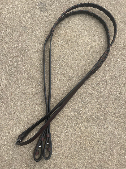 Brown Leather Laced Reins