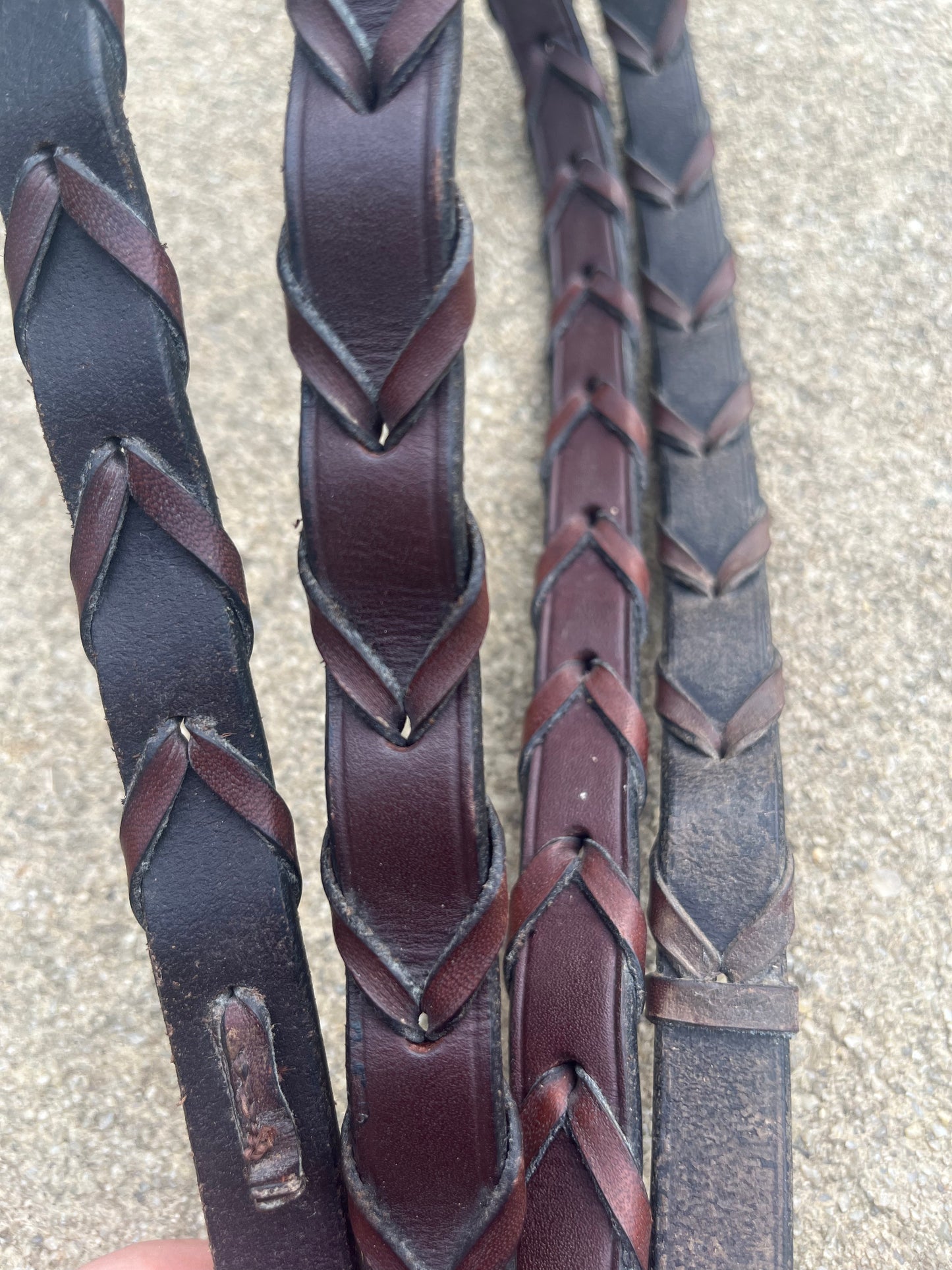 Brown Leather Laced Reins