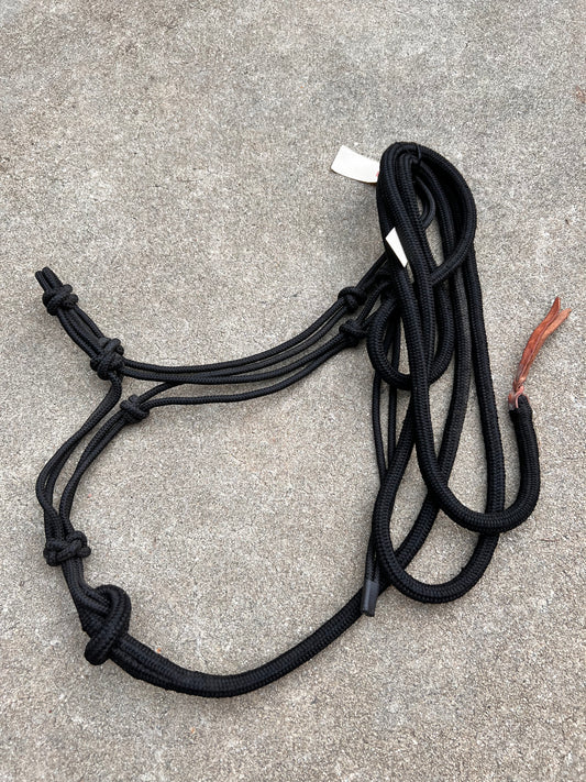 Black Rope Halter w/ Matching Lead