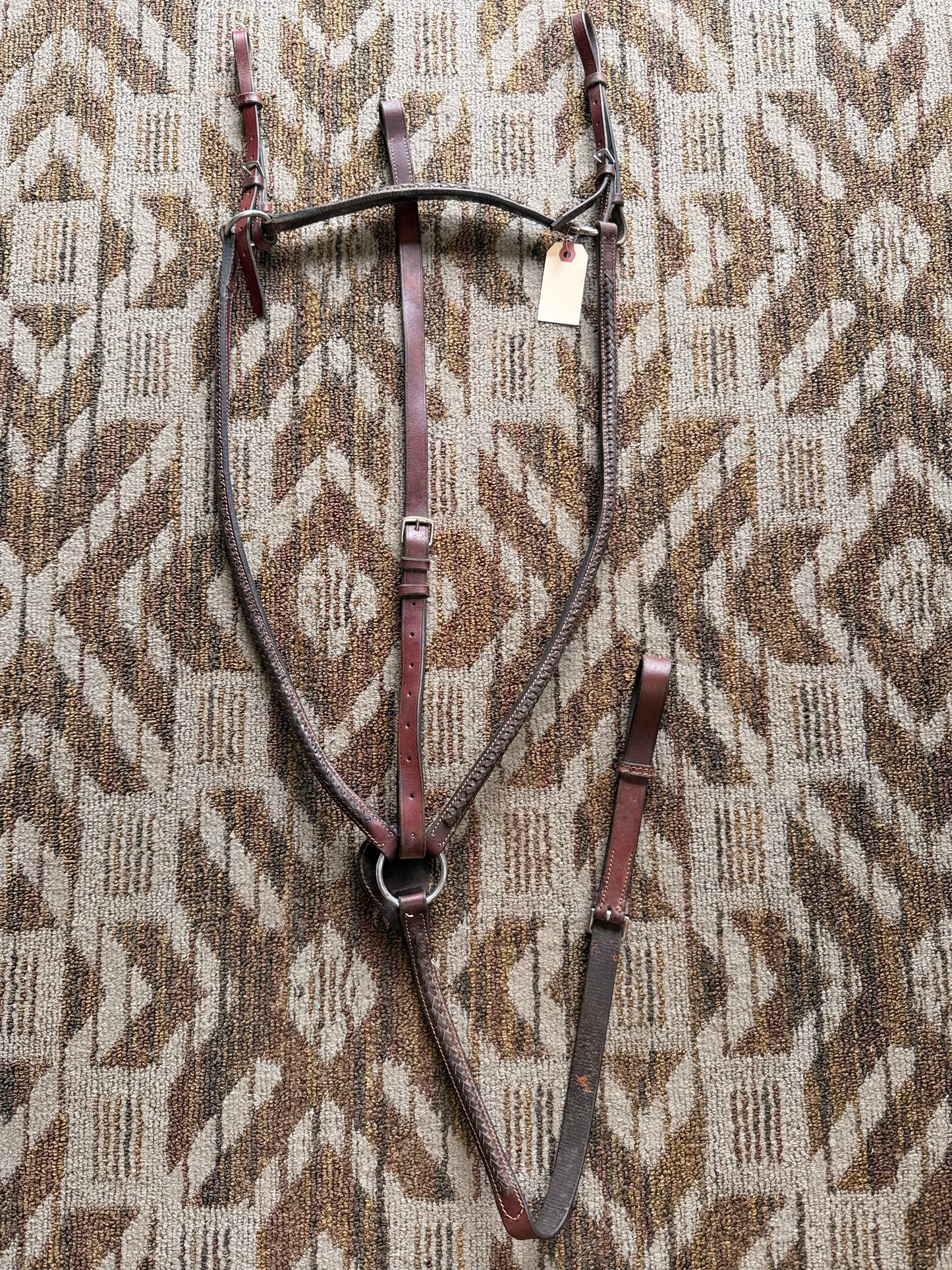 Woven Brown 3 Point Breastcollar