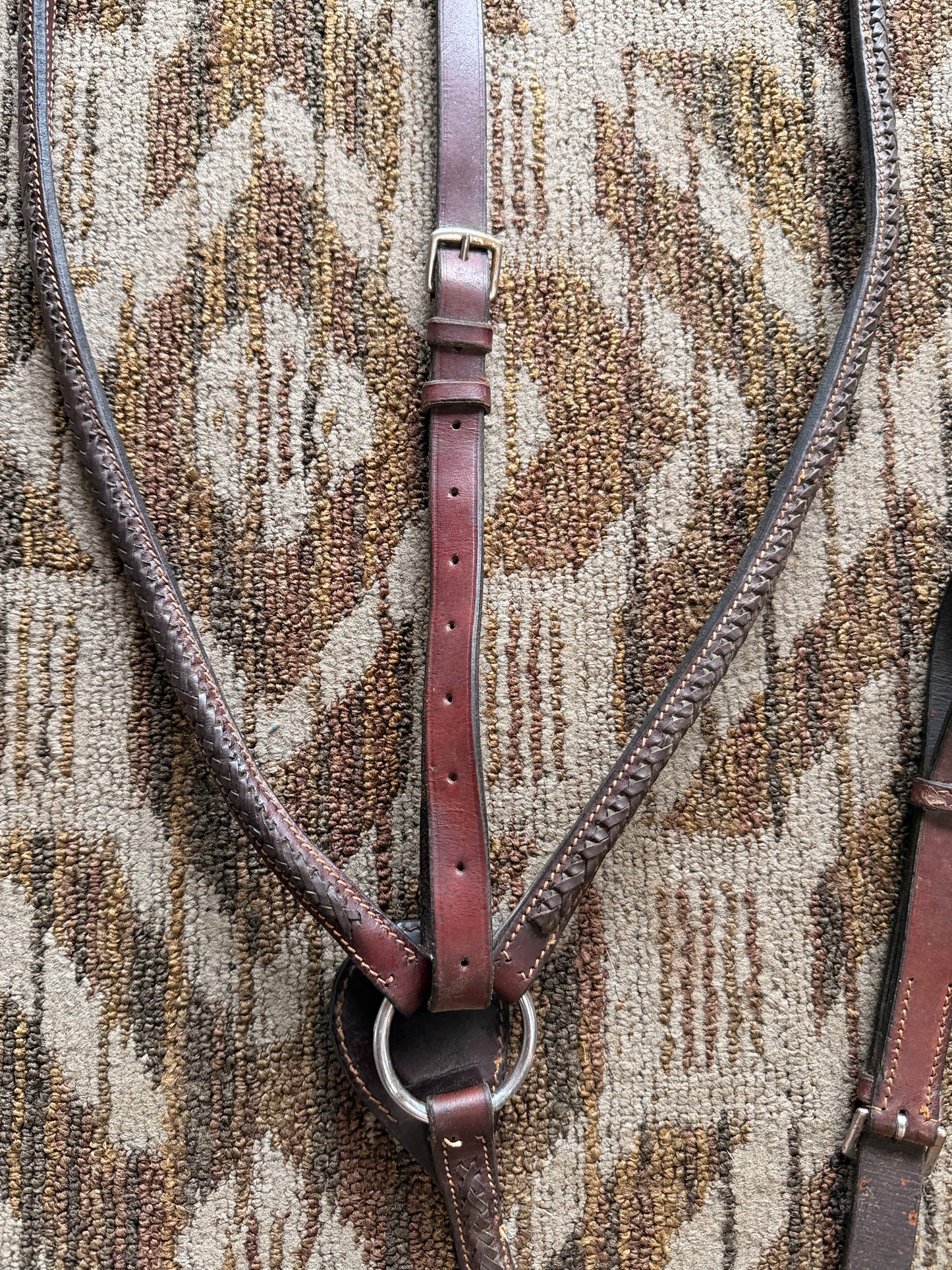 Woven Brown 3 Point Breastcollar