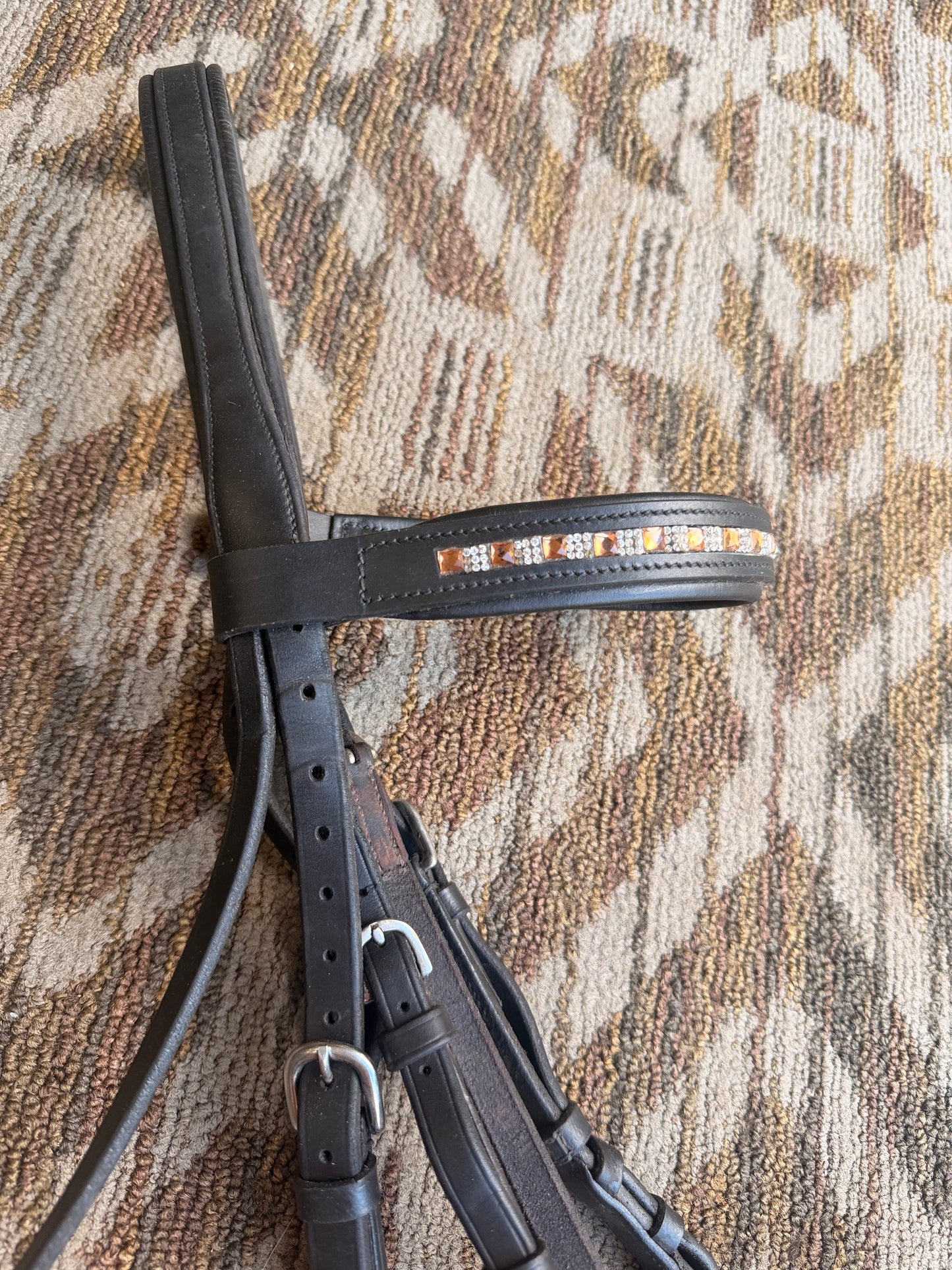 Vespucci Soft Blingy Dressage Bridle w/ Padded Crown