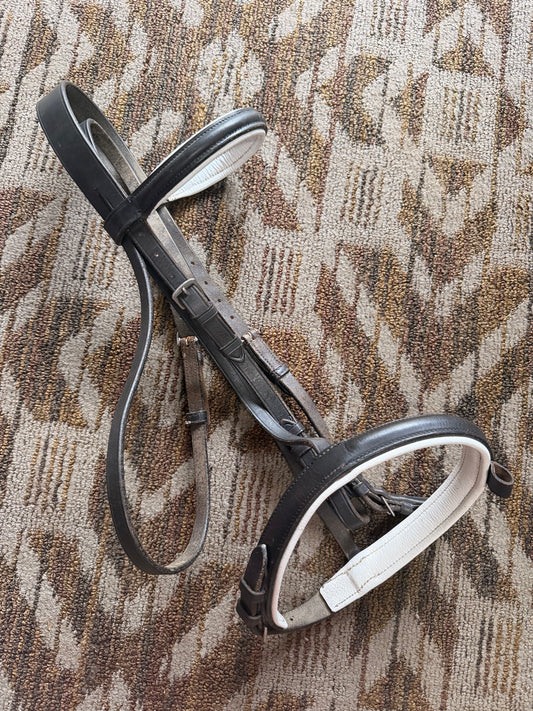 Black Padded Dressage Bridle