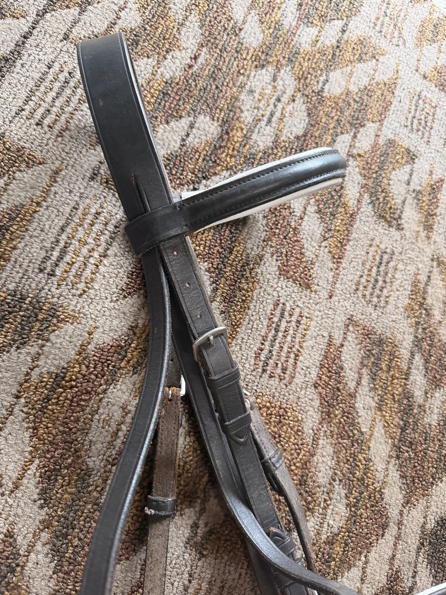 Black Padded Dressage Bridle