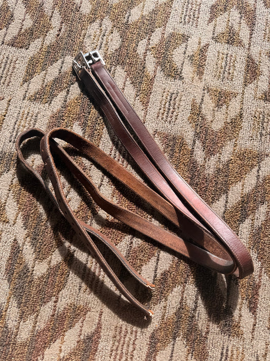 Brown Nylon Core Stirrup Leathers
