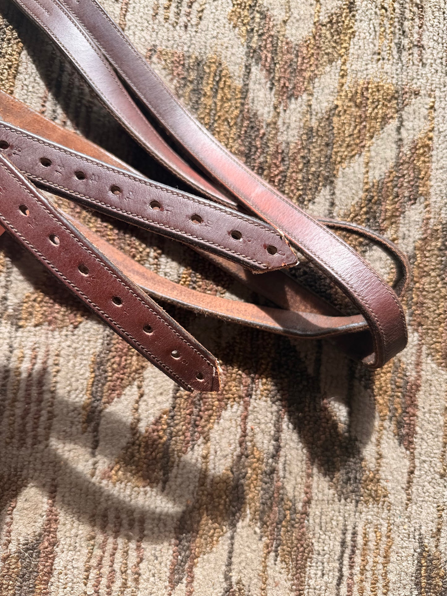 Brown Nylon Core Stirrup Leathers