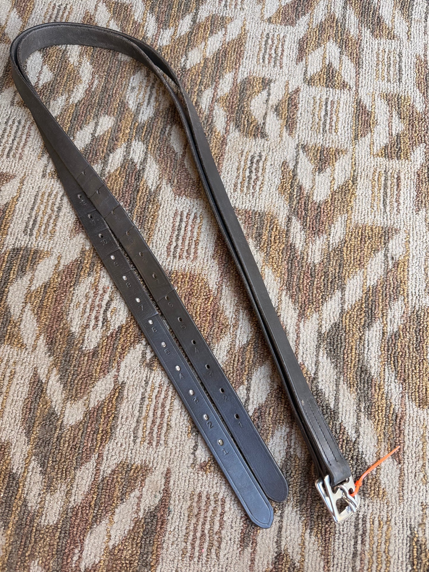 Black Soft Stirrup Leathers - 56”