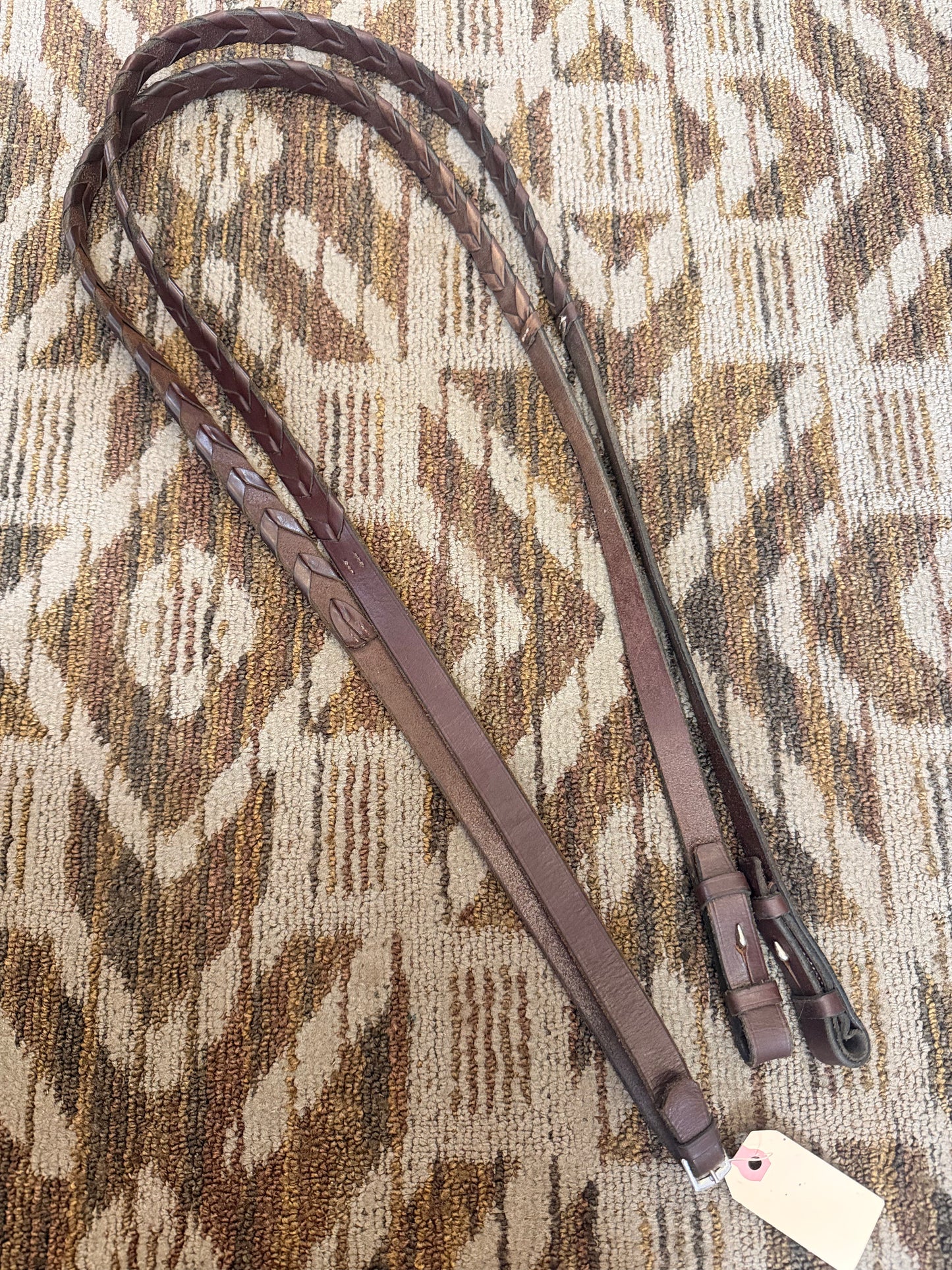 Soft Reddish Brown Laced Reins