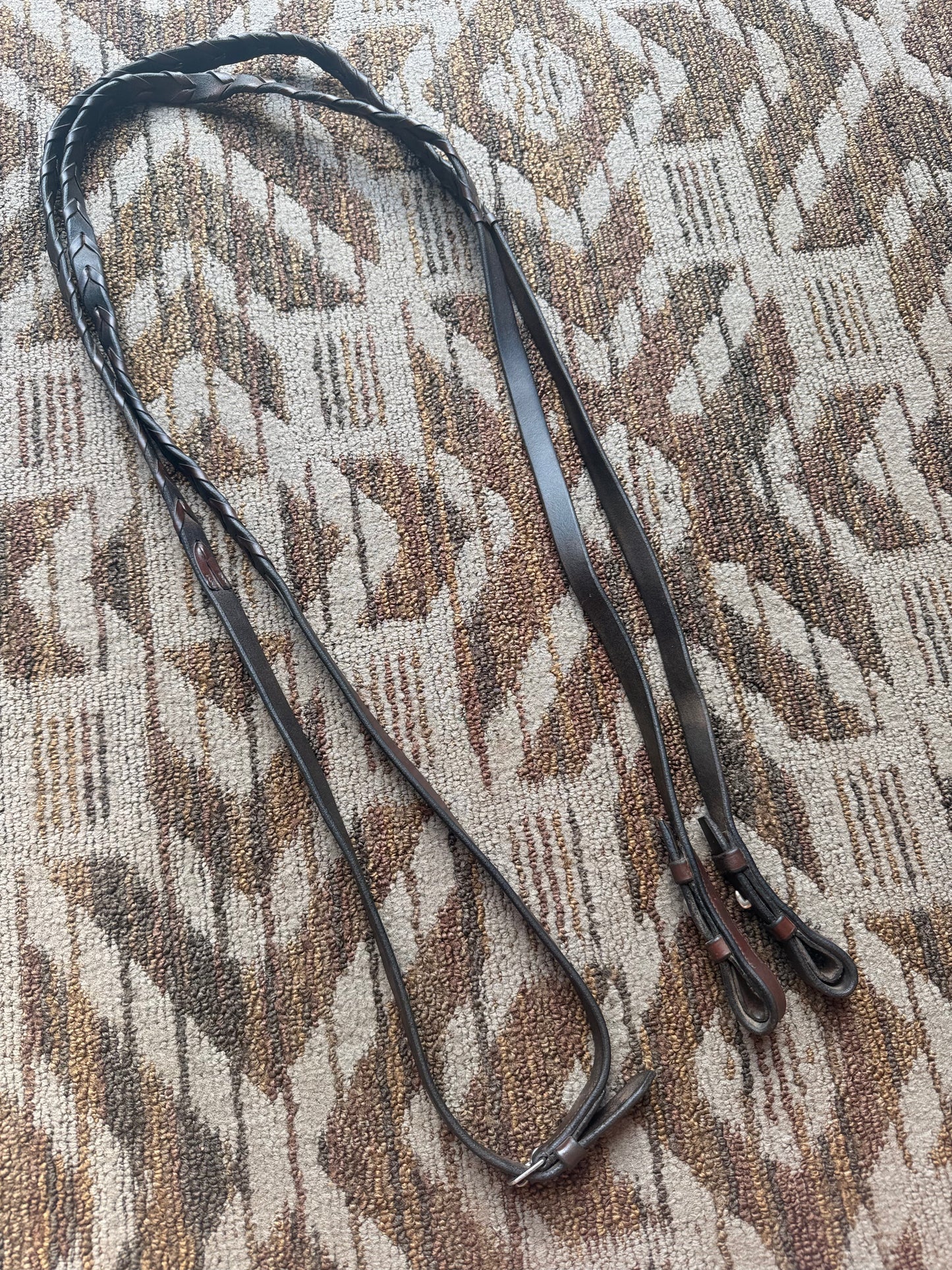 Soft Dark Brown Laced Reins