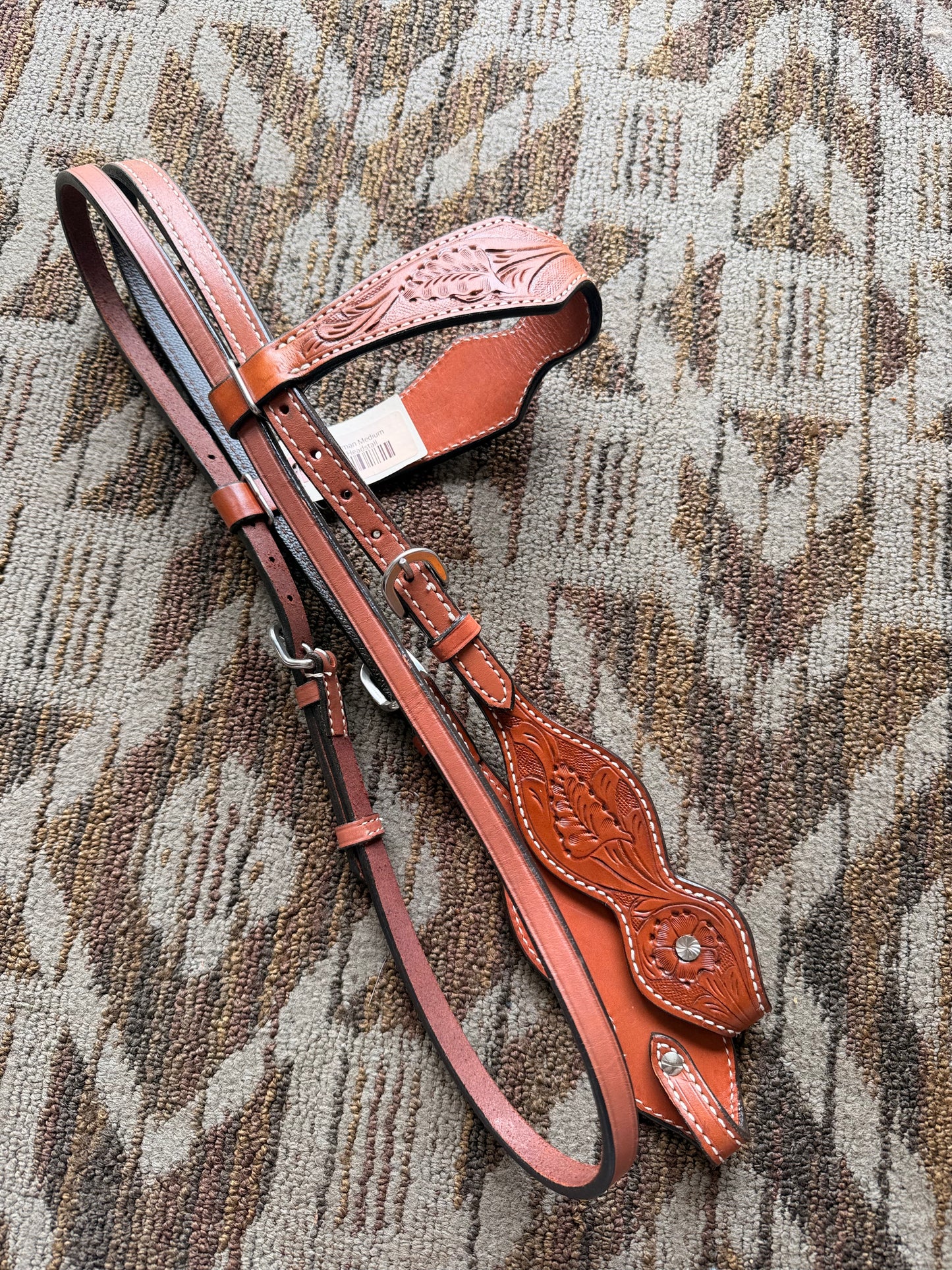 Showman Floral Tooled Headstall