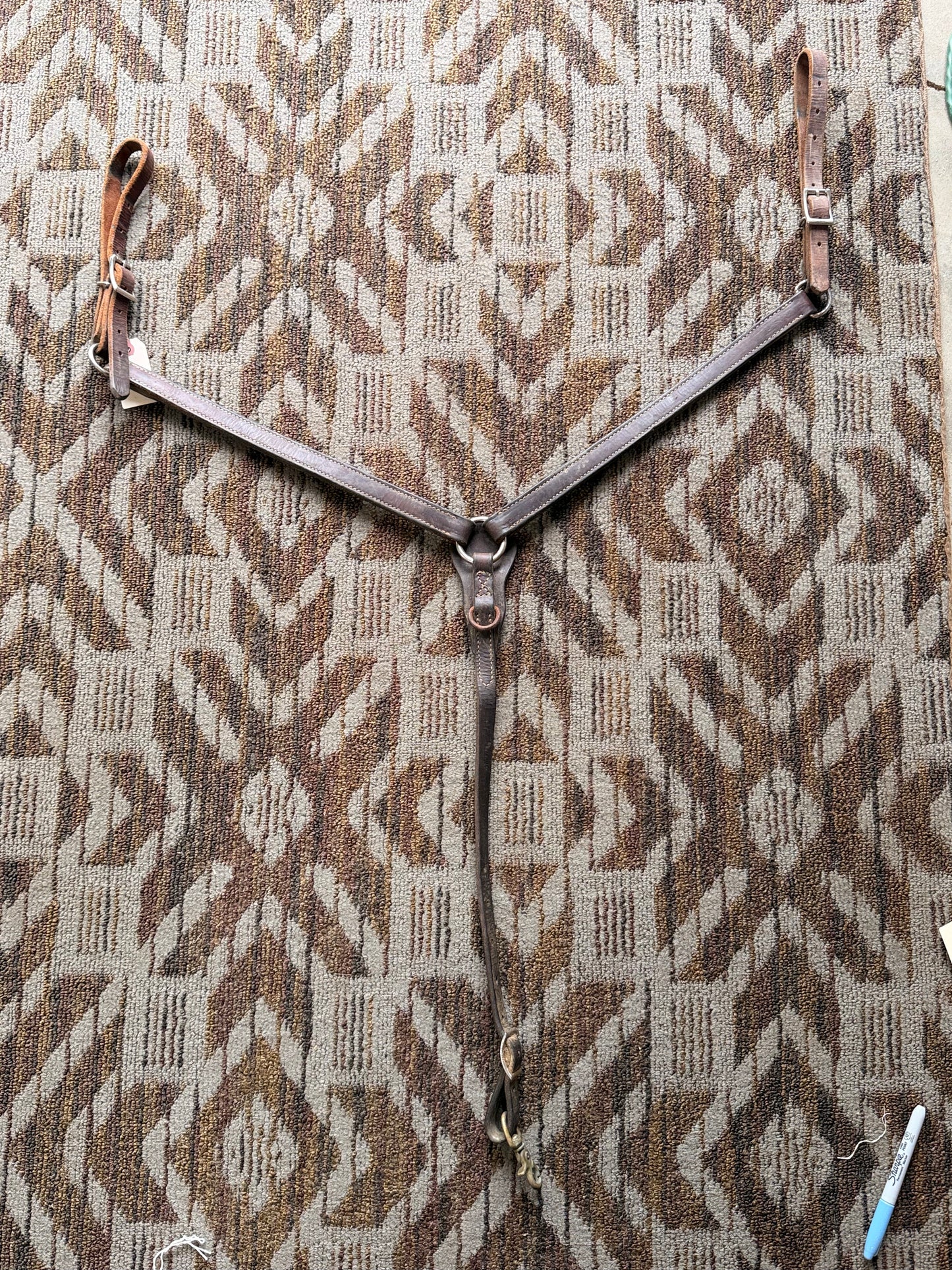 Weaver Dark Brown Leather Breastcollar