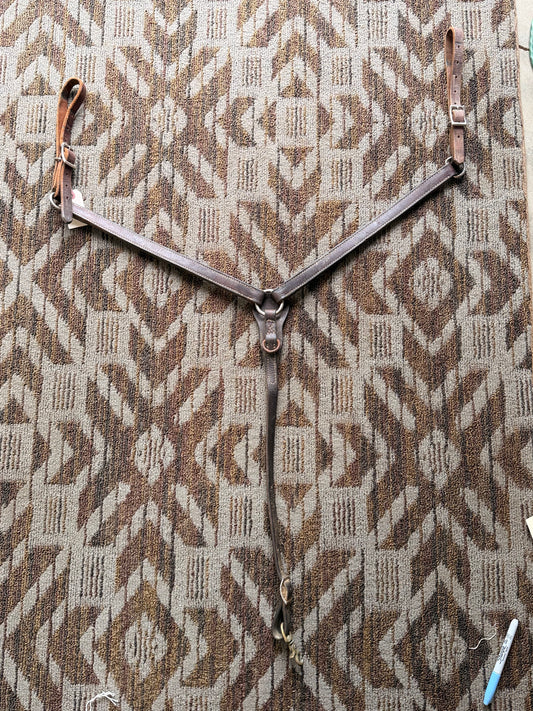 Weaver Dark Brown Leather Breastcollar