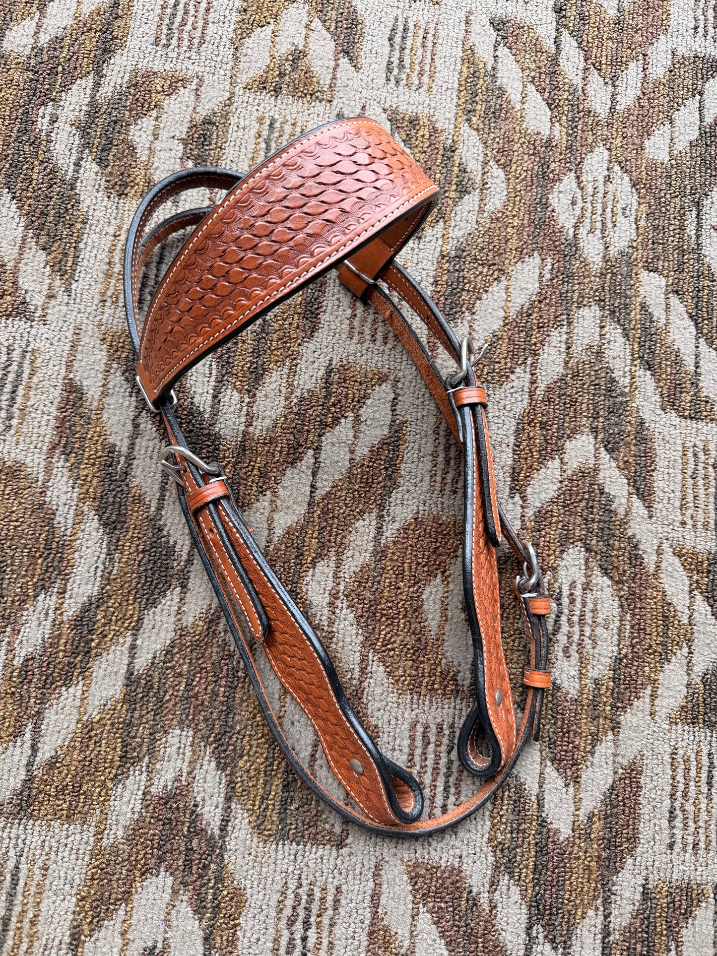 Tooled Thick Browband Headstall